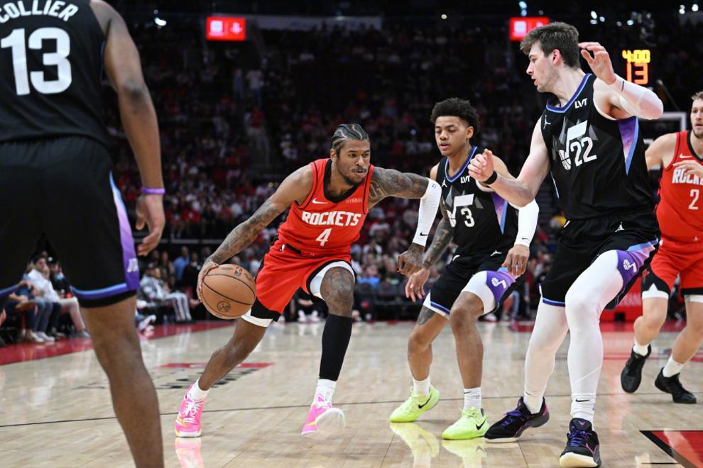 火箭队与爵士队激战结束，胜负难分